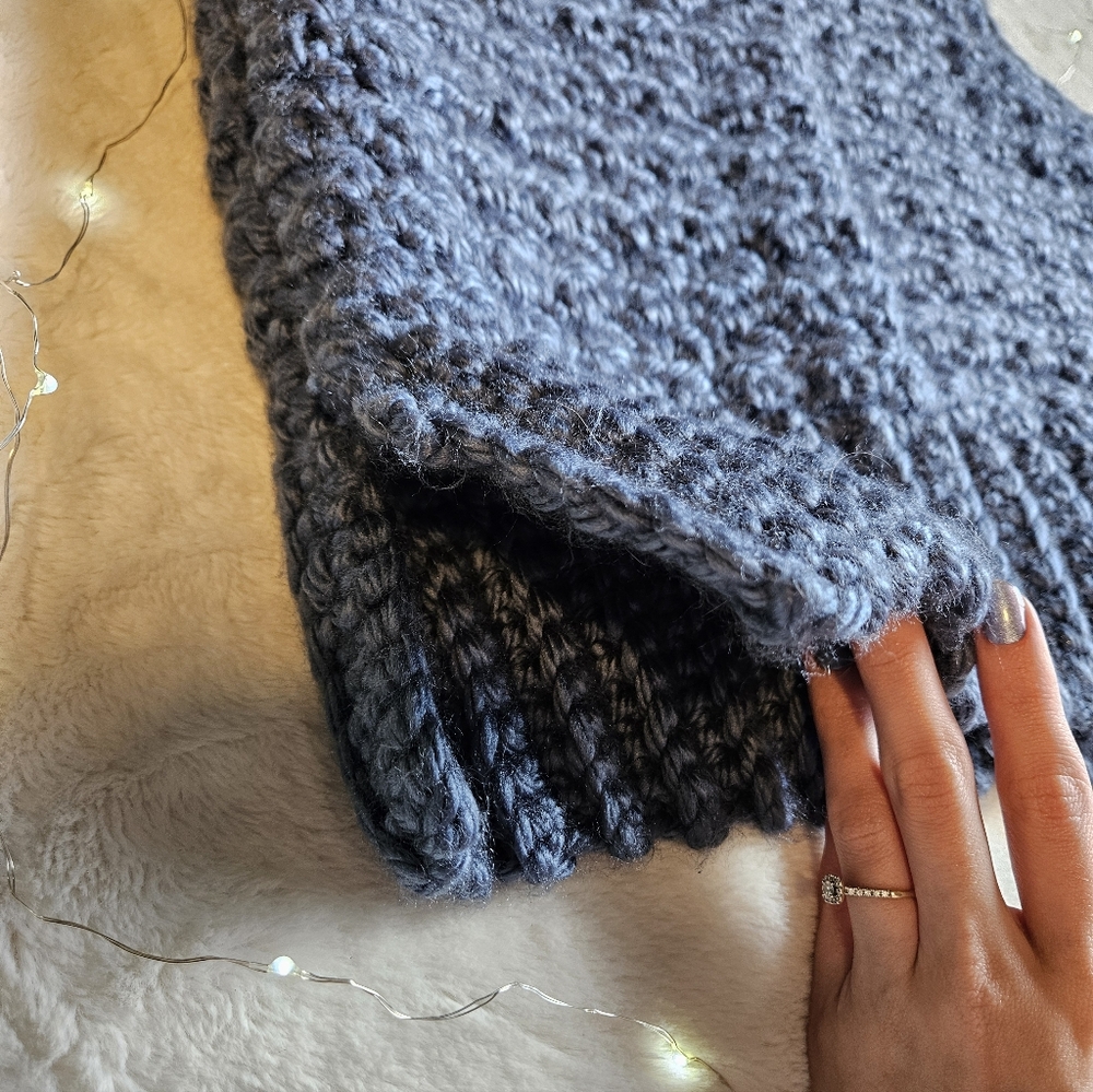 Handmade Blue Knit Sweater Vest - Picture 4 of 6